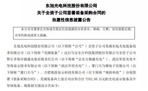 東旭光電設備采購合同